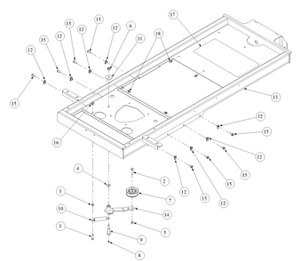 Frame Assembly Diagram and Parts List for Z-FORCE42 53AA5A5G710 Cub Cadet Lawn Tractor